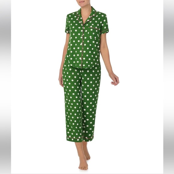 Women’s KATE SPADE Dot Print Short Sleeve Jersey Knit Pajama Set- Size 3XL - Picture 1 of 14